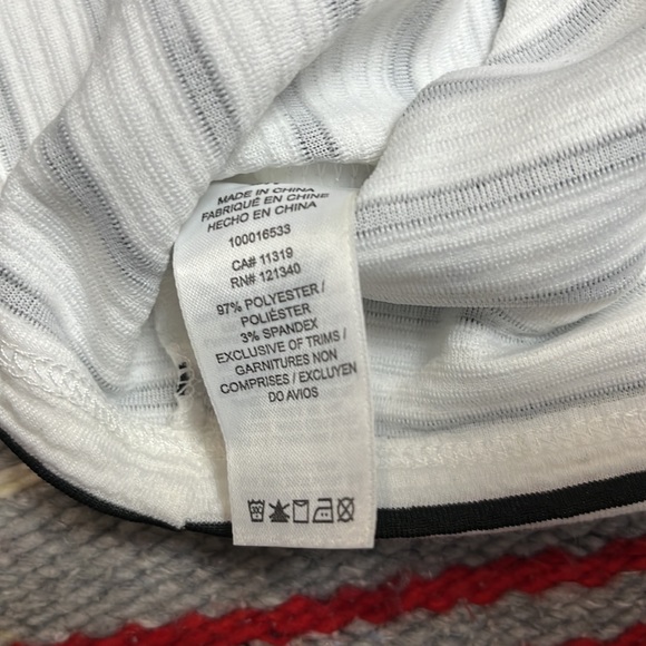 NWT Dynamite Haut Couture Jacquard Striped Crop Top White & Black | Small - Picture 5 of 6